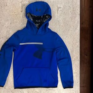 Under armour youth small hoodie blue cold gear loose fit